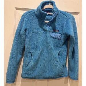 Patagonia Sweater Womens Blue Fleece Snap T‎ Pullover Outdoor Active Size XS